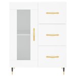 vidaXL Buffet haut Blanc 69 5x34x180 cm Bois d'ingénierie
