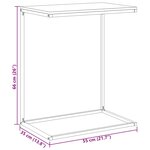 vidaXL Table d'appoint Noir 55x35x66 cm Bois d'ingénierie