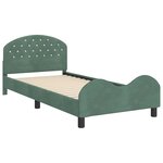 vidaXL Cadre de lit pour enfants avec tête de lit Vert Mer 90 x 190 cm