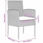 vidaXL Ensemble de salle à manger pour jardin 9 Pièces Noir polyrotin