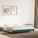 vidaXL Cadre de lit sans matelas vert foncé 200x220 cm velours