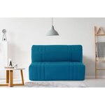 Banquette BZ - Tissu 100  Coton bleu canard - Couchage 140 x 190 cm