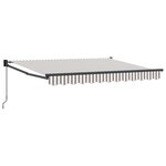vidaXL Auvent rétractable Gris clair et blanc 3 5 x 2 m
