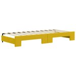 vidaXL Lit de jour avec lit gigogne jaune 90x200 cm velours