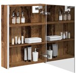 vidaXL Armoire Miroir de Salle de Bain Bois ancien 53 5 x 15 5 x 70 cm