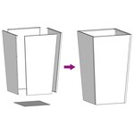 vidaXL Jardinière blanc 45x45x75 cm acier