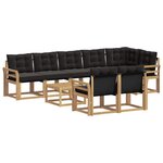 vidaXL Ensemble de canapés d'extérieur 9 pc Blanc et noir
