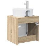 vidaXL Vanité de lavabo mural Chêne Sonoma 49 5 x 44 5 x 65 cm