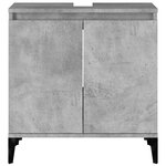 vidaXL Meuble d'évier gris béton 58x33x60 cm bois d'ingénierie