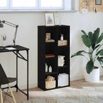 vidaXL Bibliothèque Chêne noir 50 x 25 x 105 cm Bois d'ingénierie