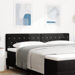 vidaXL Tête de Lit LED Bouton en Cristal Capitonnée Noire 90 cm Velours