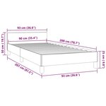 vidaXL Cadre de lit et tête de lit sans matelas rose 90x200 cm velours
