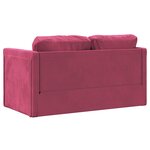 vidaXL Canapé-lit 2 en 1 rouge bordeaux 122x204x55 cm velours