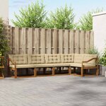 vidaXL Ensemble de canapés d'extérieur 5 pc Naturel et Beige
