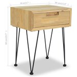 vidaXL Tables de chevet 2 Pièces 40x30x50 cm teck massif