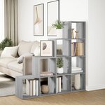 vidaXL Étagère séparatrice de pièce 4 niveaux sonoma gris
