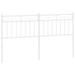 vidaXL Tête de lit métal blanc 150 cm