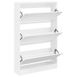 vidaXL Armoire à chaussures blanc 80x21x125 5 cm bois d'ingénierie