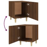 vidaXL Table de chevet Chêne marron Bois d'ingénierie