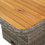 vidaXL Ensemble à manger de jardin 3 Pièces coussins gris résine tressée