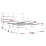 vidaXL Cadre de lit sans matelas blanc 140x190 cm bois de pin massif