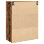 vidaXL Cabinet Murale avec Portes en Verre - Bois Ancien - 69.5x34x90 cm