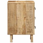 vidaXL Table de chevet 2 Pièces 37x32x50 cm bois massif de manguier brut