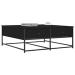 vidaXL Table basse noir 100x99x40 cm bois d'ingénierie