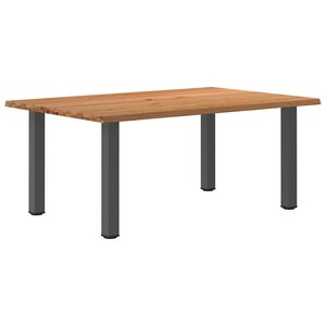 vidaXL Table à manger marron clair bois de chêne massif rectangulaire