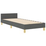 Cadre de lit vidaXL Gris foncé 100x200 cm Tissu