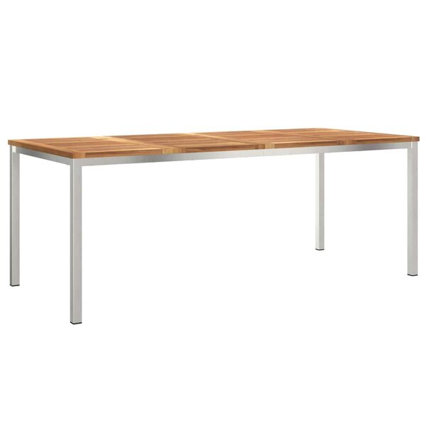 vidaXL Table à manger d'extérieur Marron Bois de teck solide