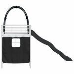 vidaXL Lit mezzanine pour enfants Blanc et Noir 99 5 x 190 cm Métал