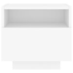 vidaXL Table de chevet avec lumières LED blanc 40x39x37 cm