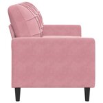 vidaXL Canapé à 3 places Rose 180 cm Velours
