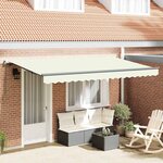 vidaXL Auvent Rétractable Crème 400 x 200 cm Polyester et Aluminium