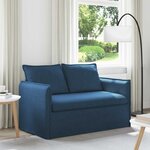 vidaXL Canapé Bleu 136 x 82 x 85 cm tissu