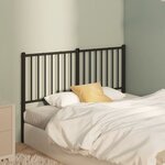 vidaXL Tête de lit métal noir 120 cm