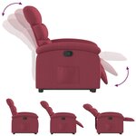 vidaXL Fauteuil inclinable rouge bordeaux tissu