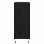 vidaXL Buffet Chêne noir 34 5 x 34 x 90 cm Bois d'ingénierie et fer