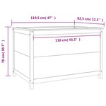 vidaXL Lit surélevé de jardin blanc 119 5x82 5x78cm bois de pin massif