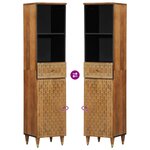 vidaXL Ensemble de meubles de salle de bain 3 Pièces bois manguier massif