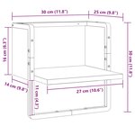 vidaXL Étagère murale avec barre chêne fumé 30x25x30 cm