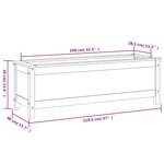 vidaXL Lit surélevé de jardin blanc 119 5x40x39 cm bois de pin massif