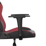 vidaXL Chaise de jeu de massage Noir et rouge bordeaux Similicuir