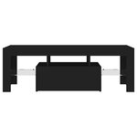 vidaXL Meuble TV avec lumières LED noir 120x35x40 cm