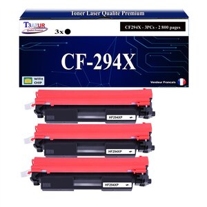 T3AZUR -3x Toners compatibles avec HP CF294X (94X) pour HP LaserJet Pro MFP M118dw M148dw M148fdw