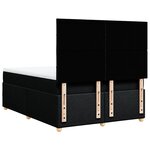 vidaXL Sommier à lattes de lit avec matelas Noir 160x200 cm Tissu