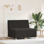 vidaXL Unité de Sofa Modulaire Sans Accoudoirs 2 Pièces Gris foncé