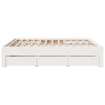 vidaXL Cadre de lit sans matelas avec tiroirs blanc 180x200cm bois pin