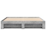 vidaXL Cadre de lit sans matelas gris béton 200x200 cm bois ingénierie